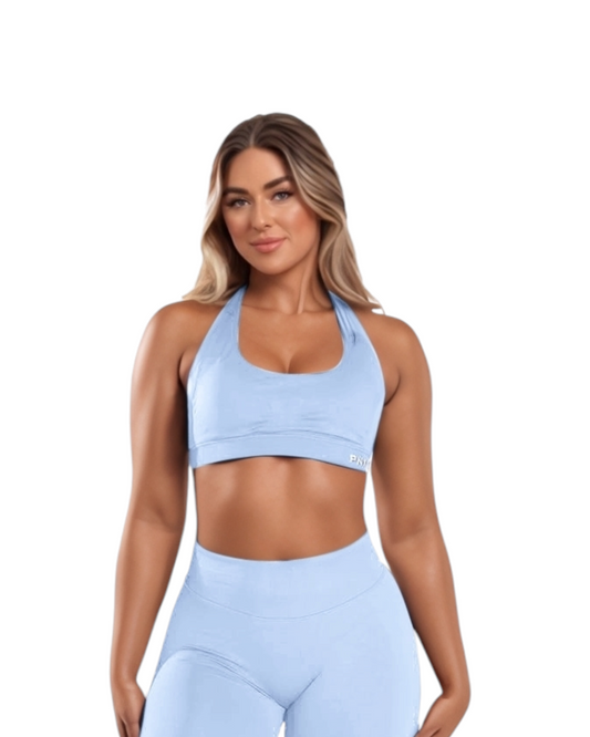 PNX - Nova Halter Neck Sports Bra - Ice Blue