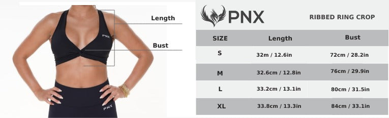 PNX - Ribbed Ring Crop - White